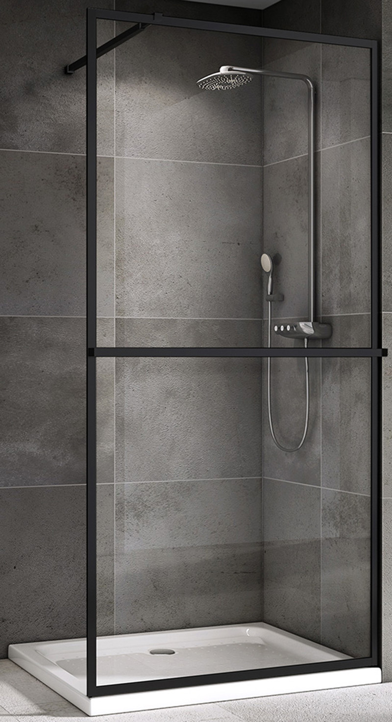 Изображение товара Душевая перегородка Abber AG60120B 120x200см черный профиль