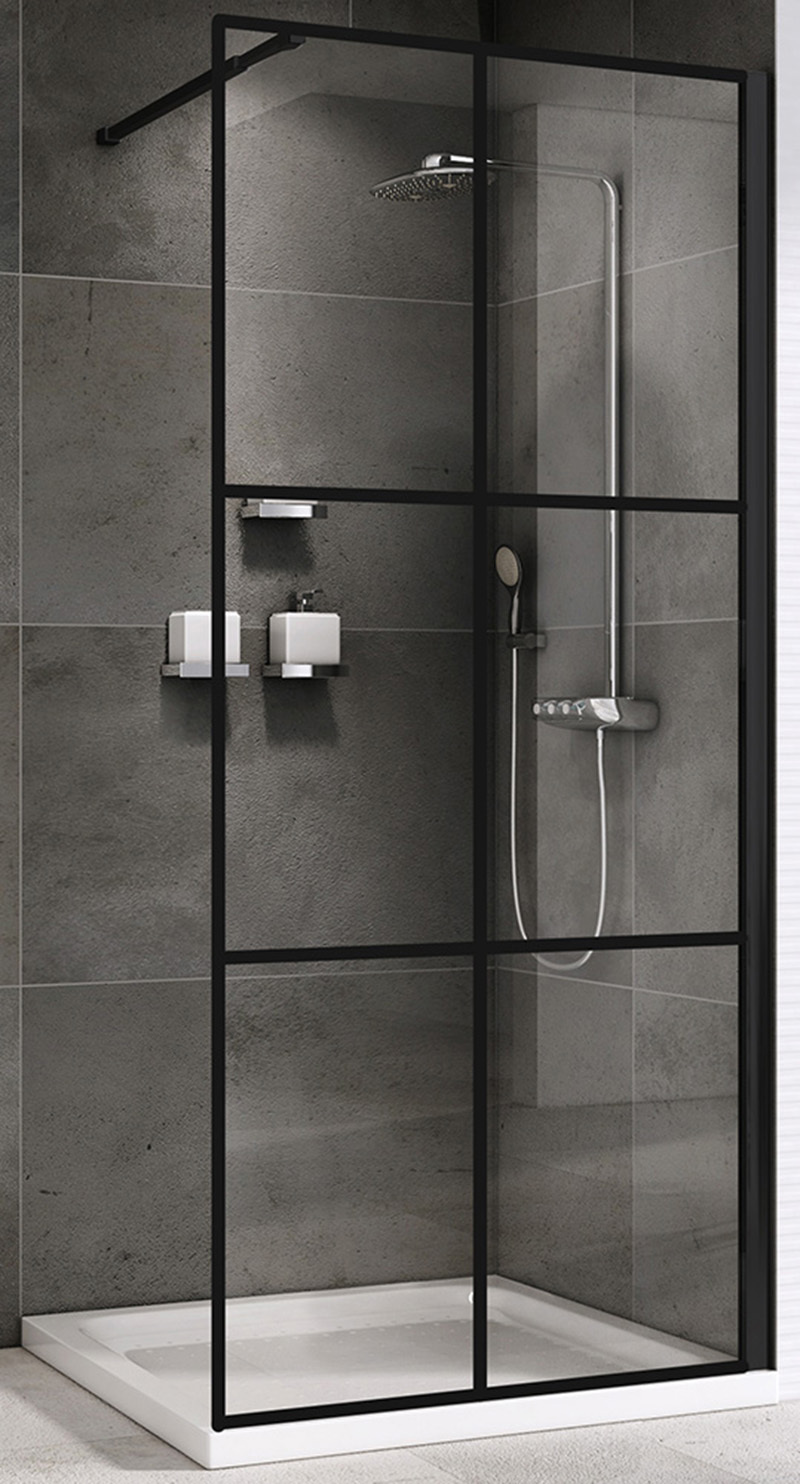 Изображение товара Душевая перегородка Abber AG62120B 120x200см черный профиль