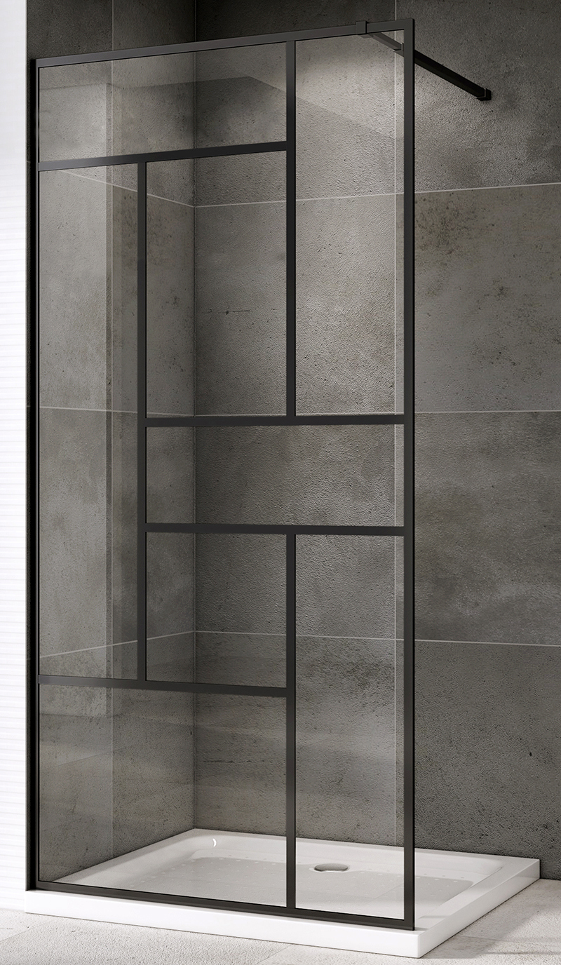 Изображение товара Душевая перегородка Abber AG63100B 100x200см черный профиль