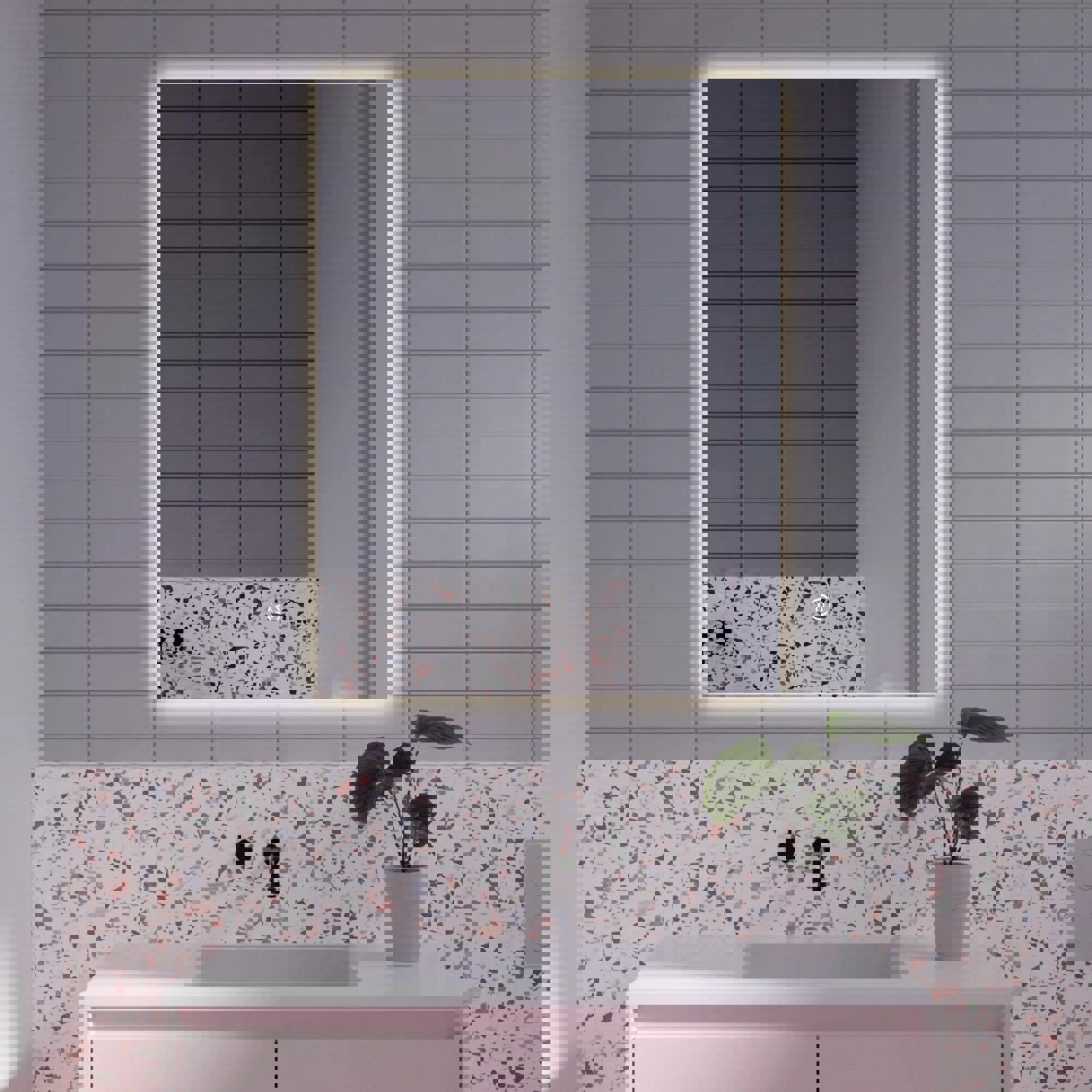 Изображение товара Зеркало в ванную комнату Alfa mirrors Ek-56d с подсветкой 50x60см