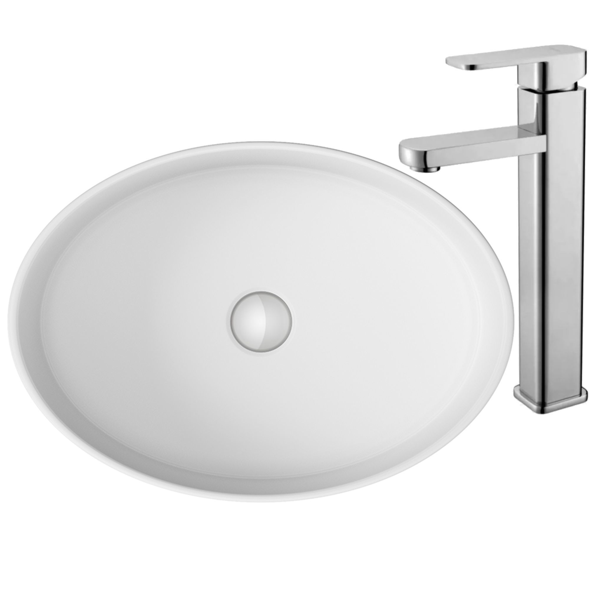 Изображение товара Раковина накладная Bauedge раковина BH1053 50см цвет белый