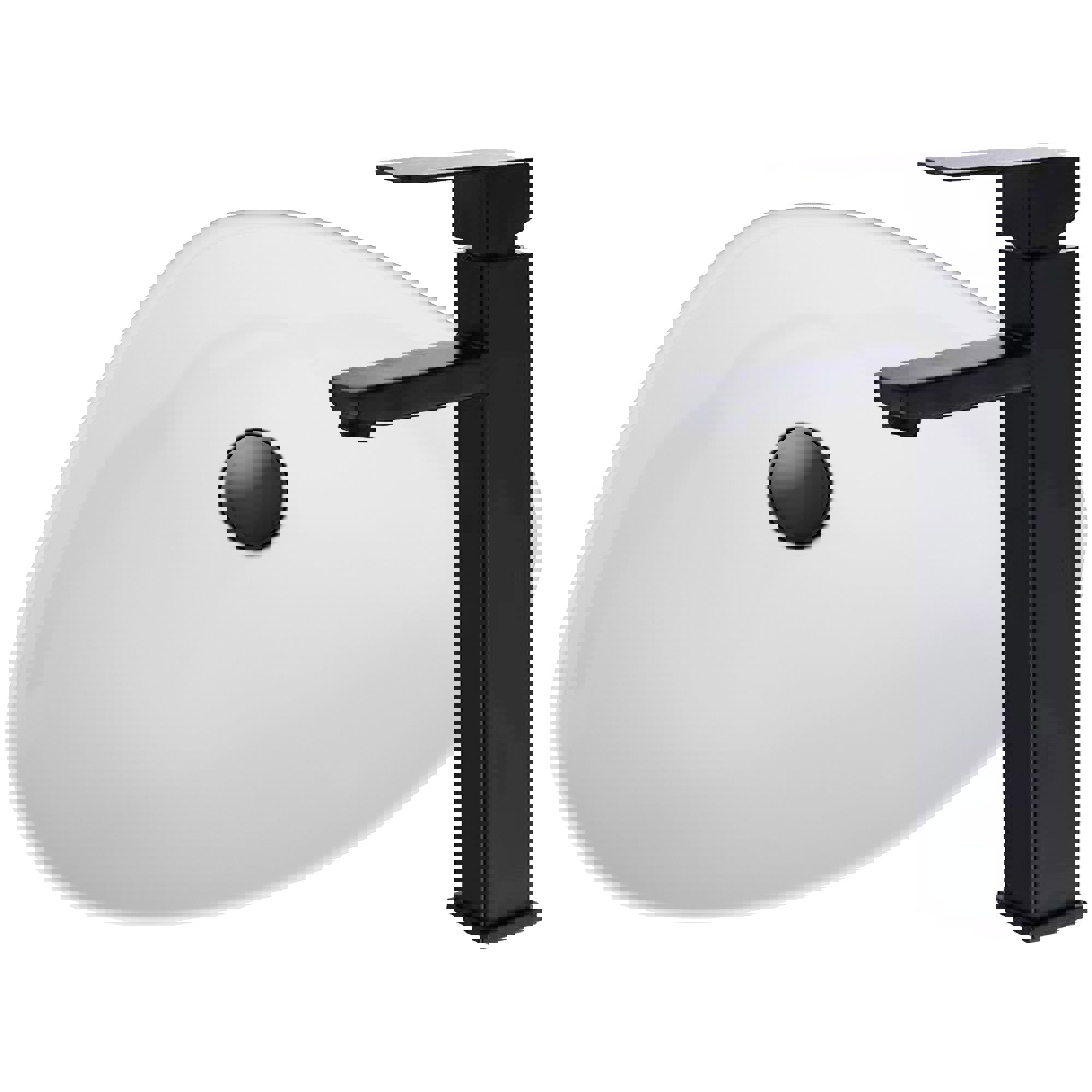 Изображение товара BAUEDGE BH1045 раковина накладная 59x39 белая с смесителем Fmark FS8111H