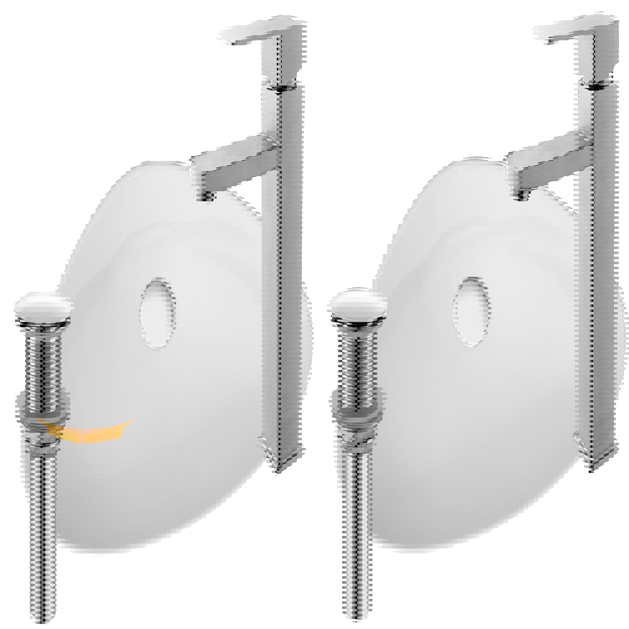 Изображение товара Накладная овальная раковина Bauedge BH1050 59 см белый санфарфор современный дизайн