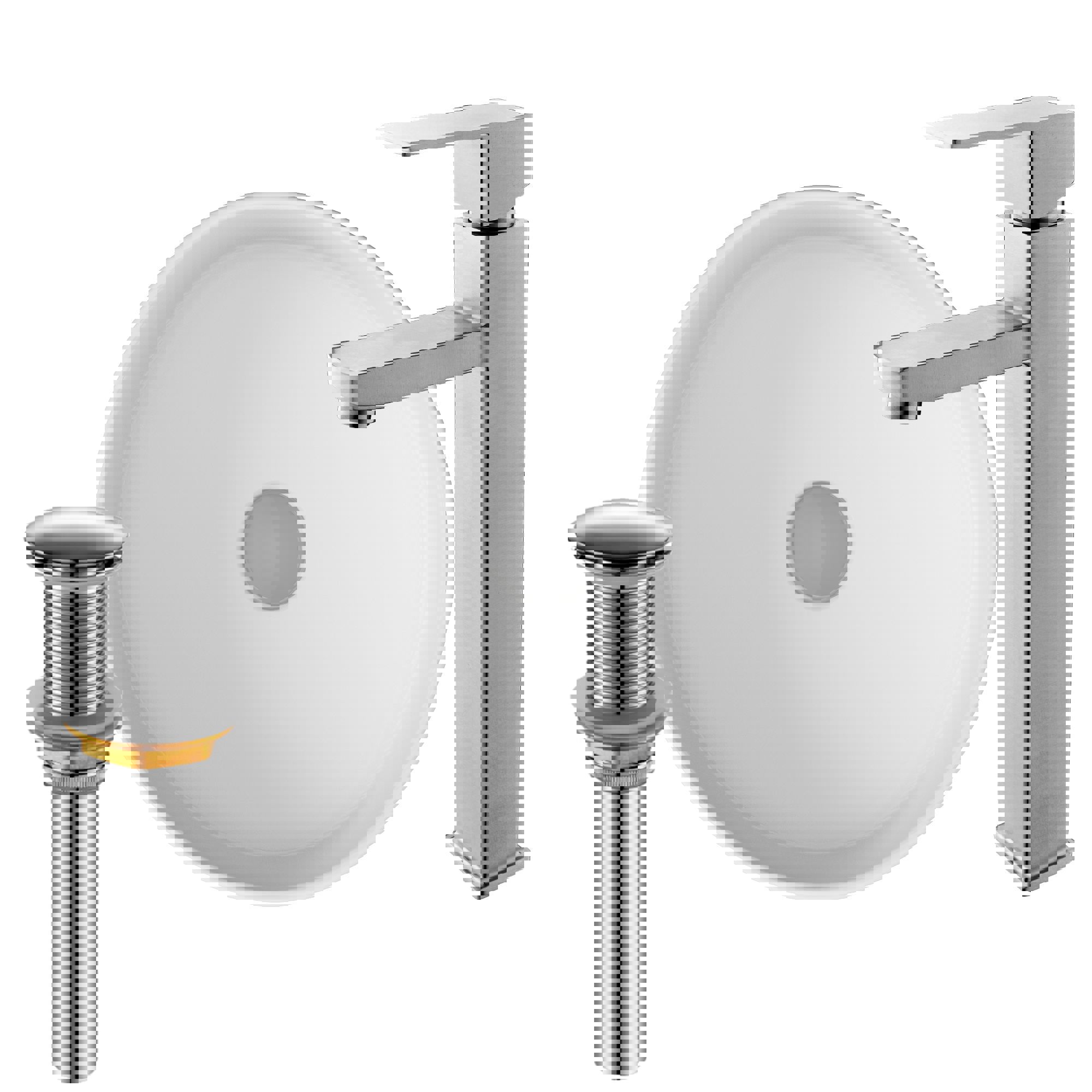 Изображение товара Накладная раковина Bauedge BH1061 41см белая с системой клик-клак