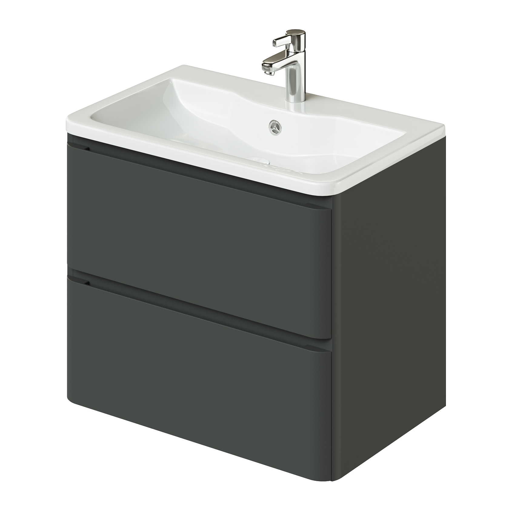 Изображение товара Тумба под раковину Итана 69.5см серый с раковиной из искусственного камня