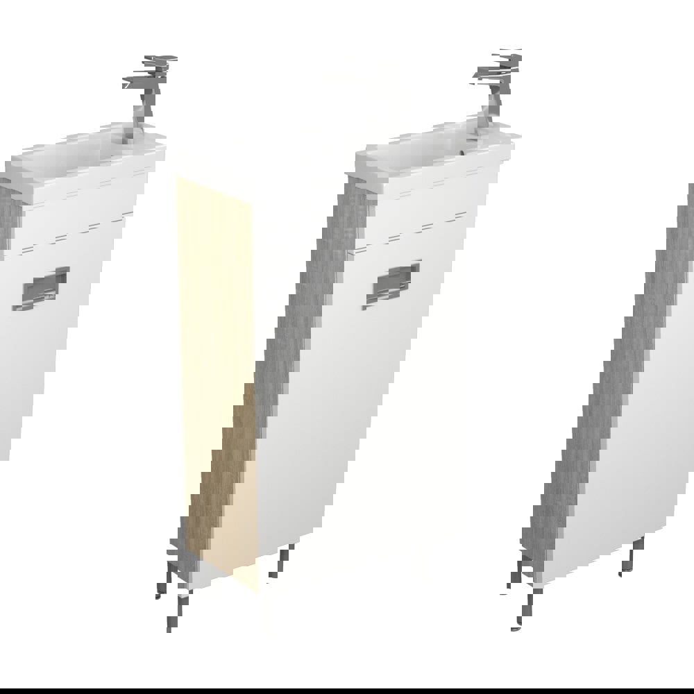 Изображение товара Тумба под раковину напольная Uncoria 54509 44.5см цвет дуб сонома