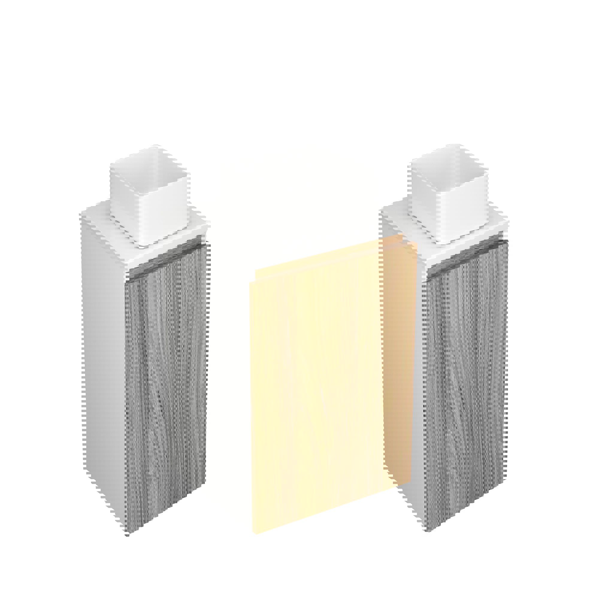 Изображение товара Тумба под раковину Bauedge BD1517 40см с раковиной белая подвесная Россия