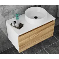 Изображение товара Тумба под раковину Bauedge BD1583 80 см с раковиной белая