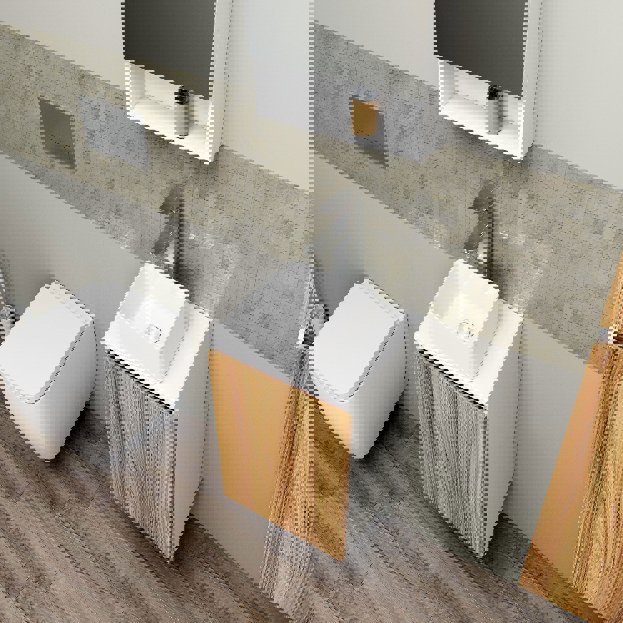 Изображение товара Тумба под раковину Bau Dream Blackwood 40см с раковиной и сливом Click Clack