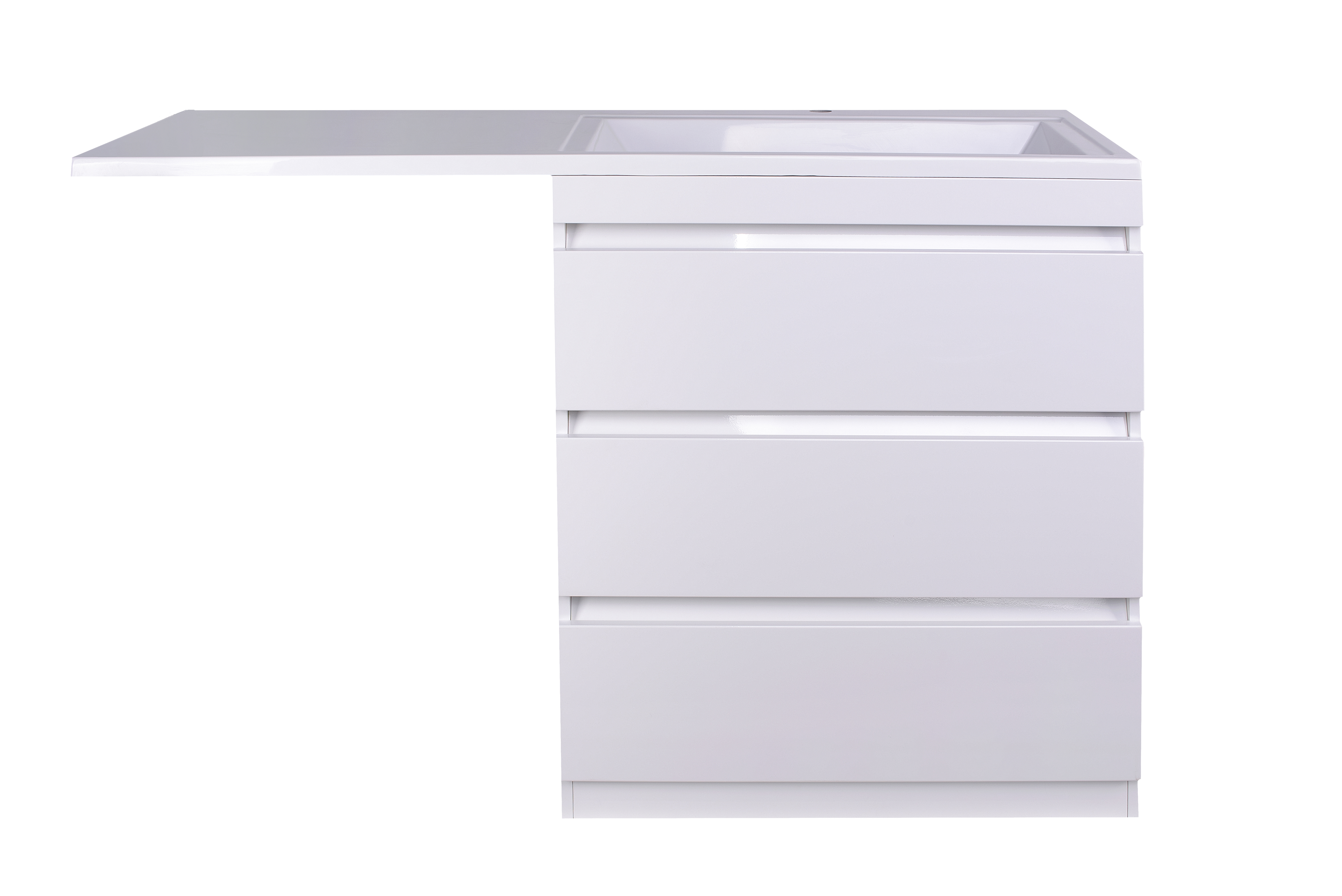 Изображение товара Тумба под раковину Style Line Даллас Люкс 88 см белая напольная с 3 ящиками