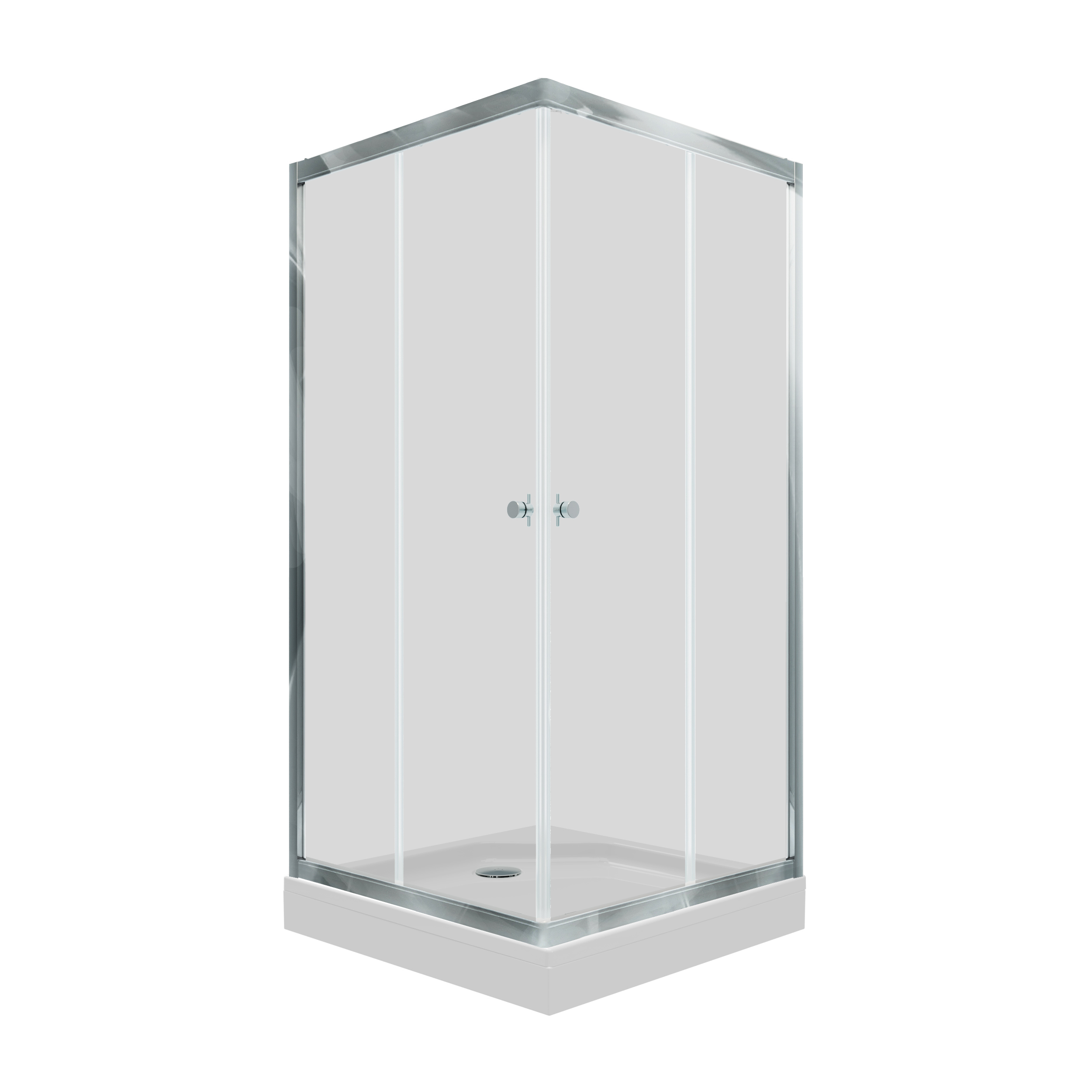 Изображение товара Душевое ограждение Triton Вента-Хром 100x100 см с раздвижными дверцами