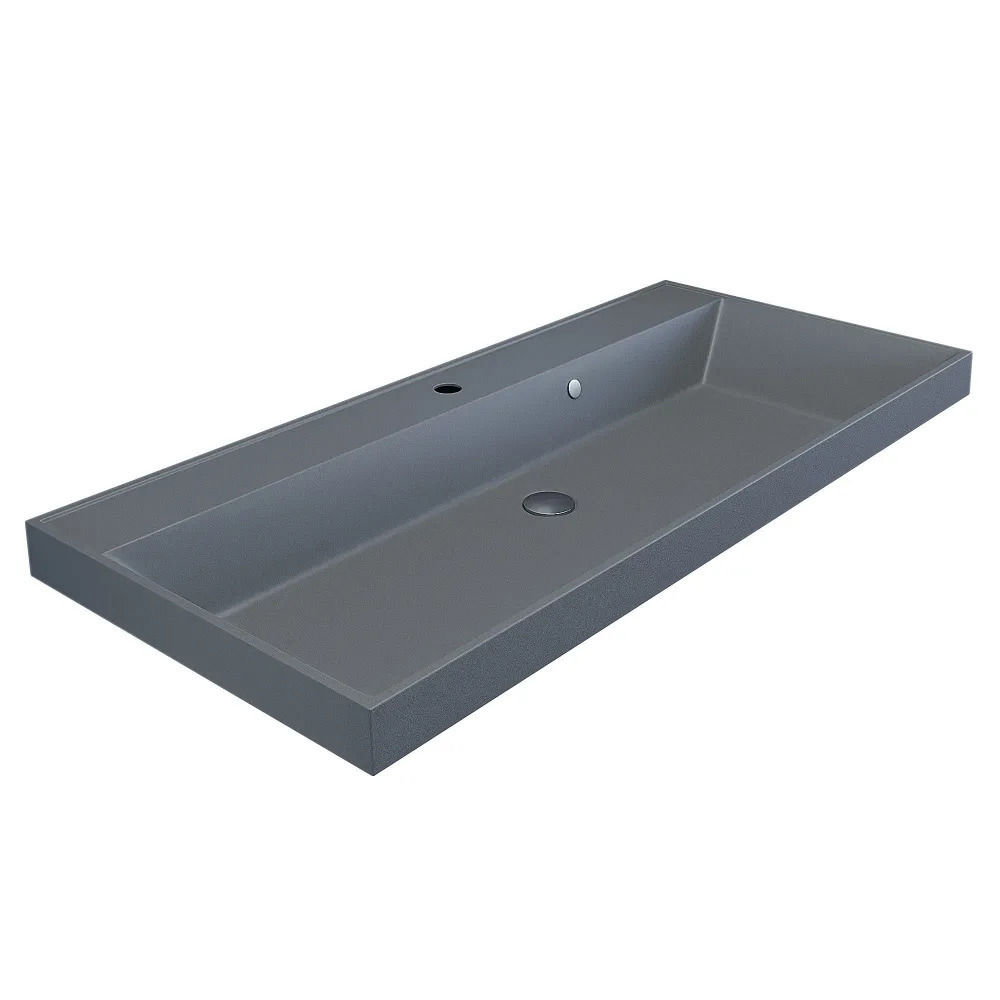 Изображение товара Раковина мебельная для ванной Uperwood Classic Quartz 100 см серая матовая бетон
