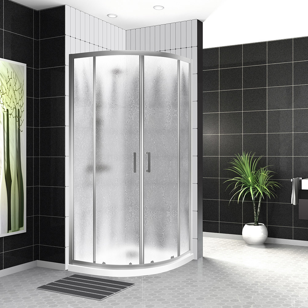 Изображение товара Душевой уголок BelBagno UNO-195-R-2 100x100см 1/4 круга серебро