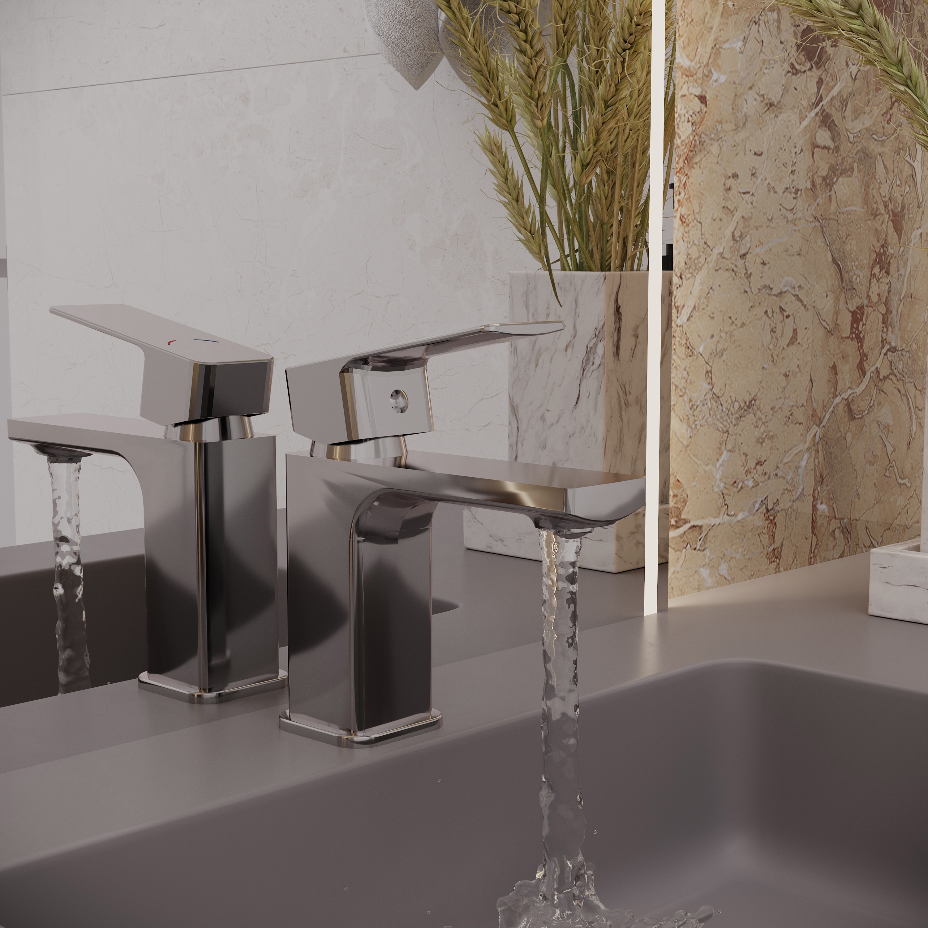 Изображение товара Смеситель для раковины Laparet GEO однорычажный цвет хром