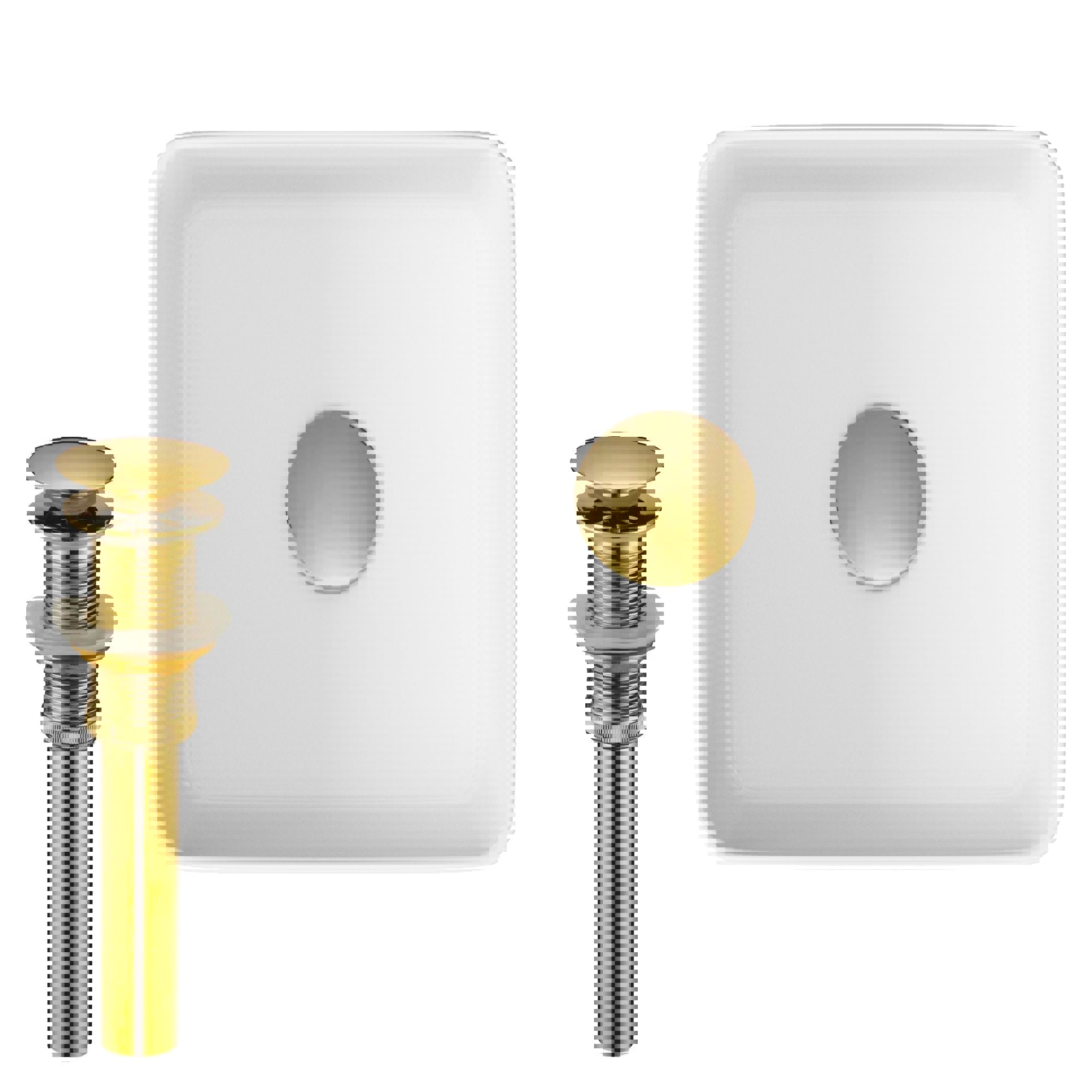 Изображение товара Раковина накладная Bauedge BH1077 30см белая квадратная глянцевая