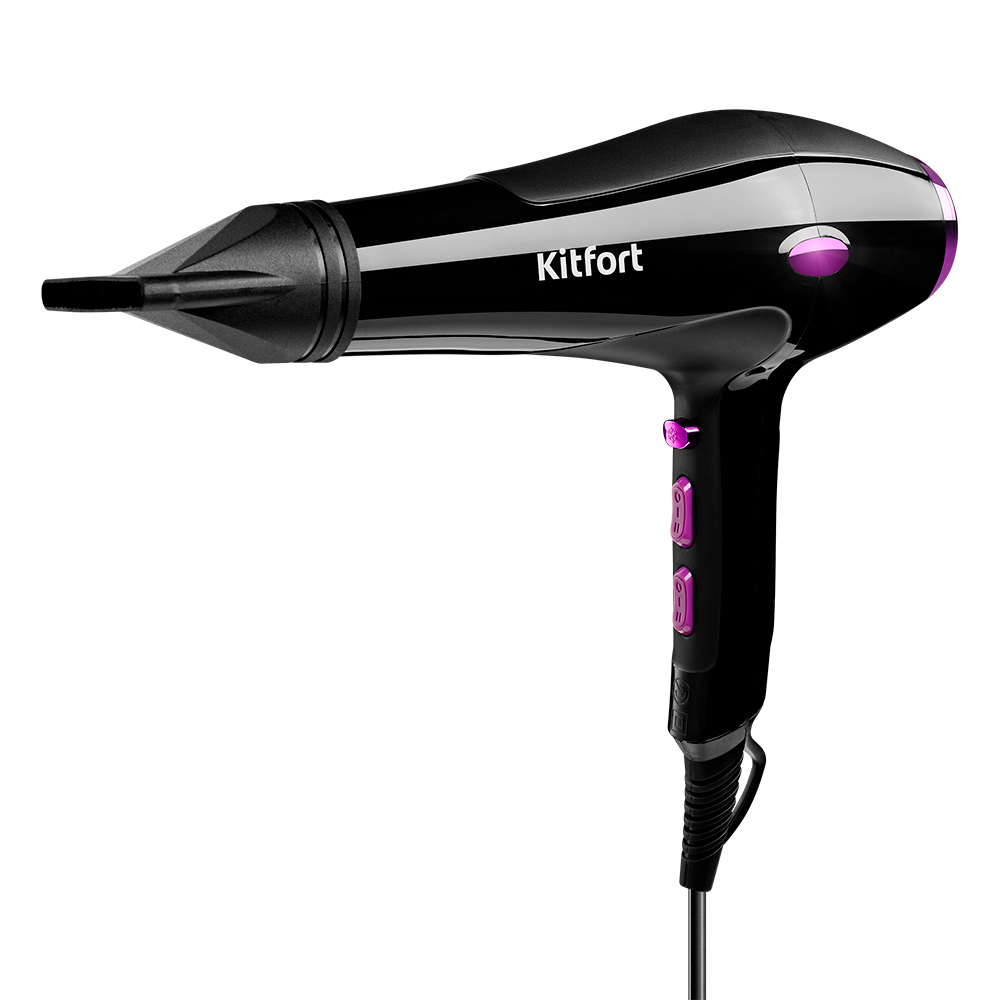 Изображение товара Фен Kitfort КТ-3212 мощностью 1600 Вт с насадкой-концентратором и холодным воздухом