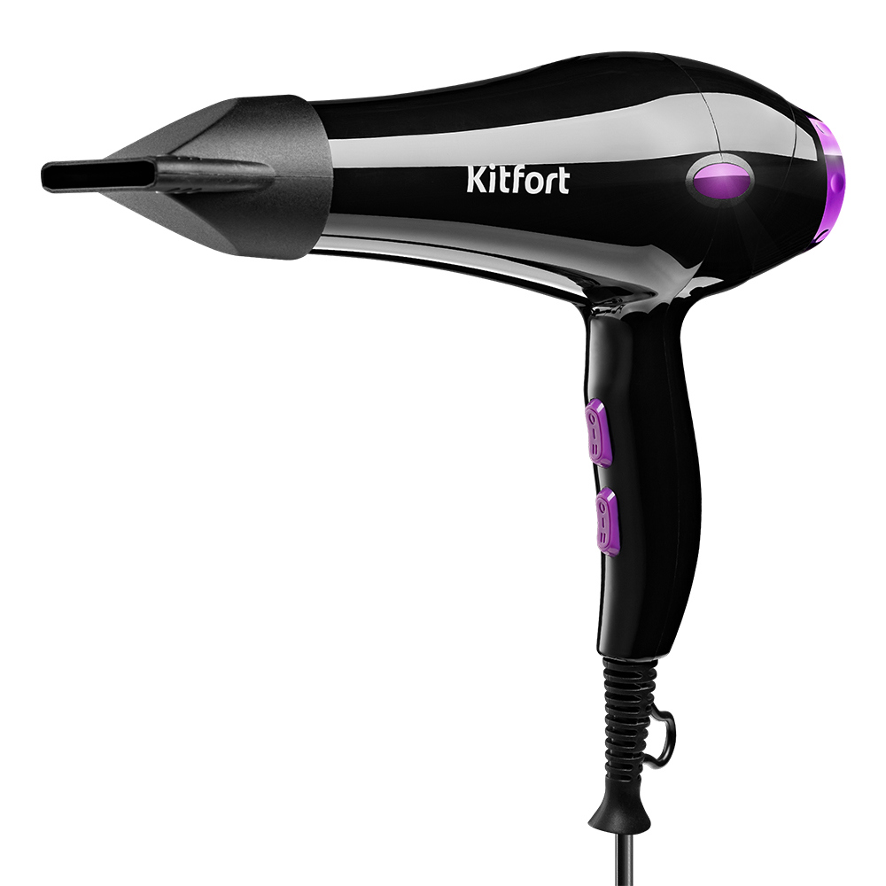 Изображение товара Фен Kitfort КТ-3211 1600 Вт черный с насадкой-концентратором и фильтром