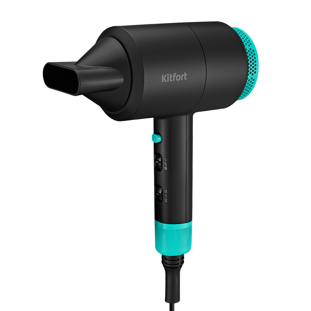 Изображение товара Фен для волос Kitfort КТ-3228-3 мощностью 1800Вт черный компактный