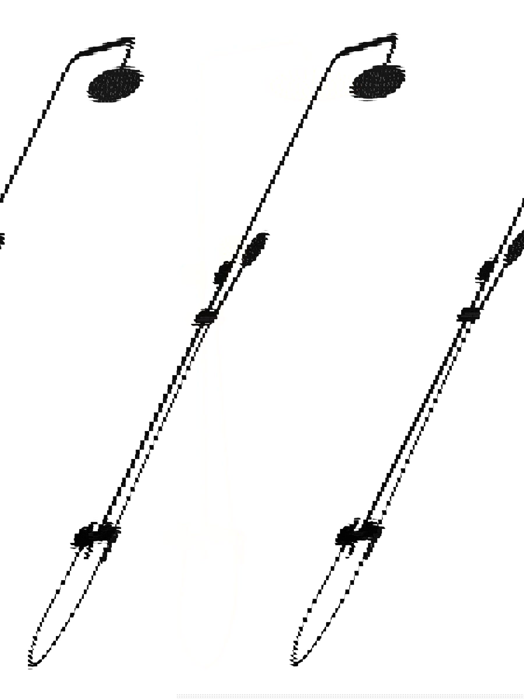 Изображение товара Душевая стойка Oute Зонт T40194H 2 режима регулировка высоты черный матовый