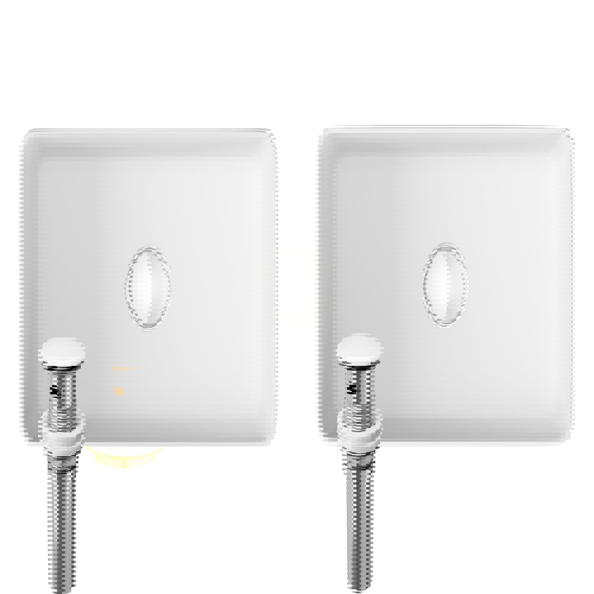 Изображение товара Раковина накладная прямоугольная Bauedge Hotel mini 37x23 белая выпуск клик-клак белый