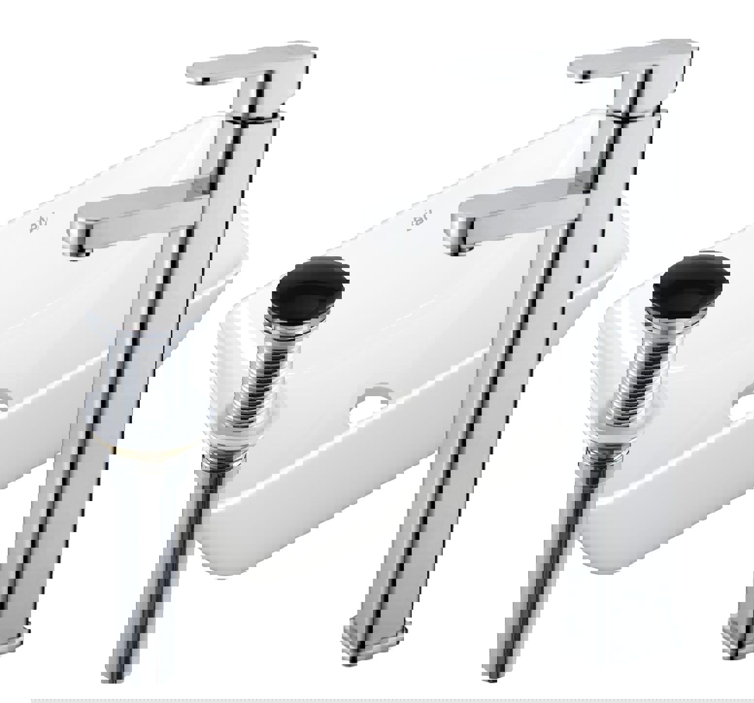 Изображение товара Раковина накладная Bauedge bau mini 47 см белая с системой клик-клак