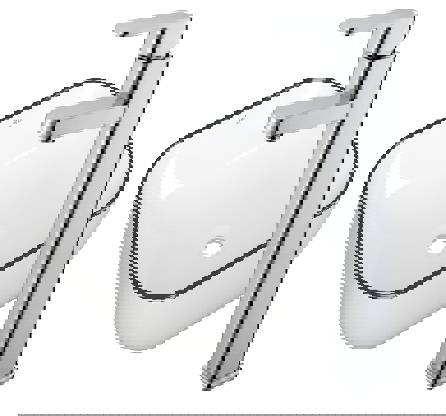 Изображение товара Накладная раковина BAUEDGE BAU Stil 50х40 и смеситель Hotel Still из нержавеющей стали