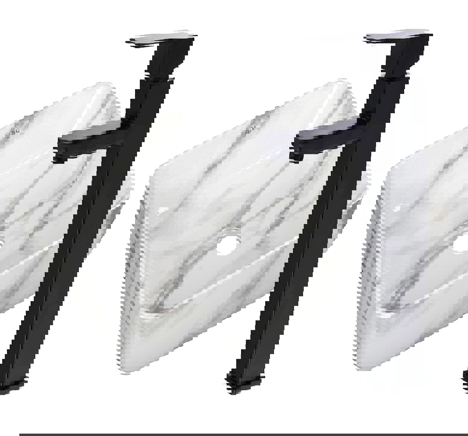 Изображение товара Раковина накладная BAUEDGE Hotel 51х39 из санфарфора с смесителем из нержавеющей стали