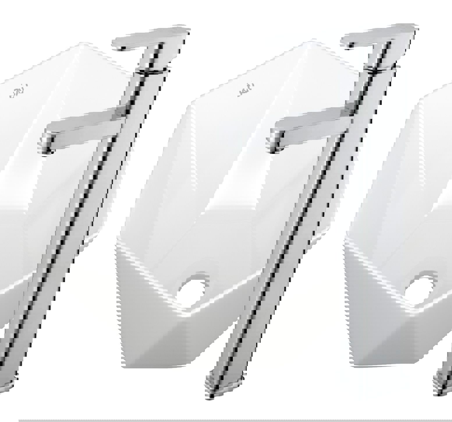 Изображение товара Накладная раковина BAU Crystal 40x40 с смесителем Hotel Still из нержавейки