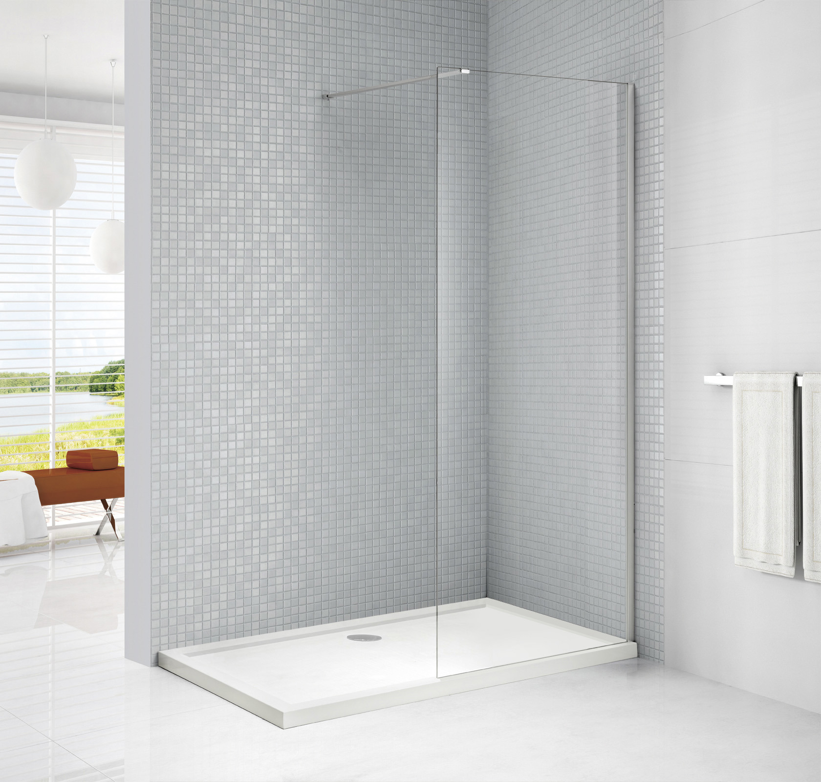 Изображение товара Душевая перегородка Cezares LIBERTA-L-1-110-120-C-Cr 110x195 см