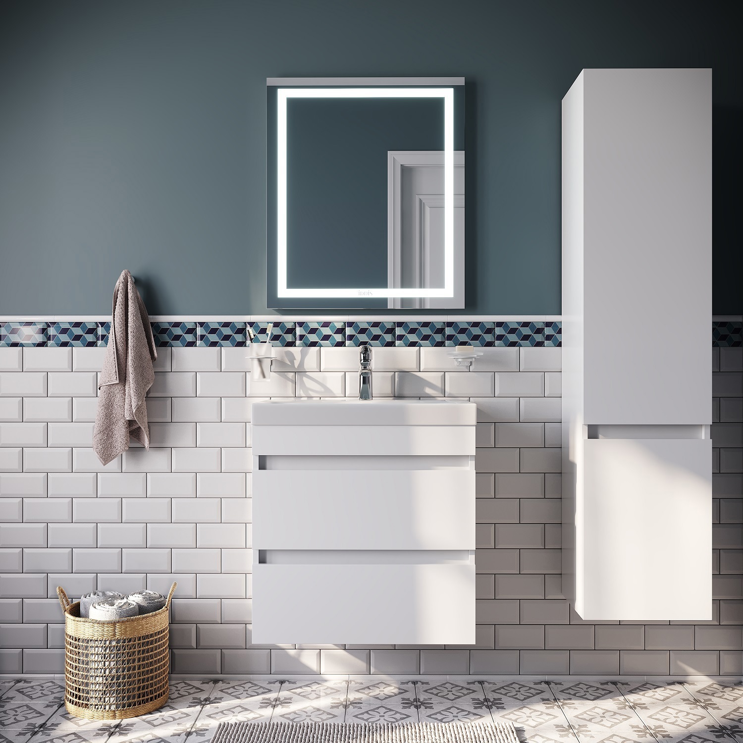 Изображение товара Пенал подвесной Iddis Зодиак ZOD35W0i97 35x28.10x150см цвет белый Изображение товара Пенал подвесной Iddis Зодиак ZOD35W0i97 35x28.10x150см цвет белый