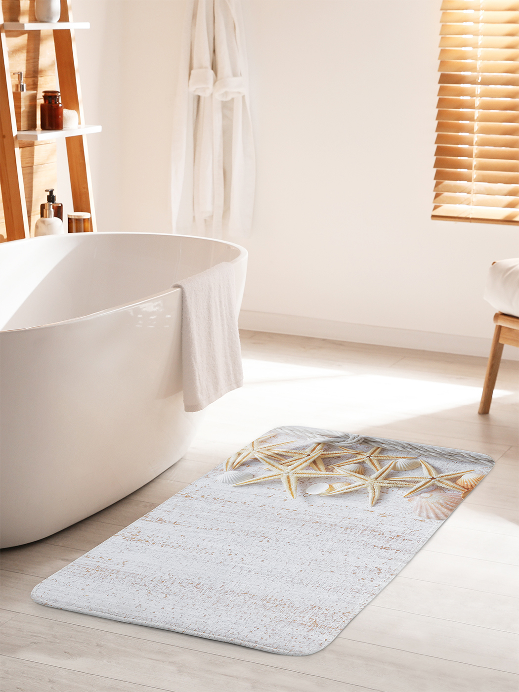 Изображение товара Коврик для ванной комнаты Joyarty bath_11816_60x100 60x100см цвет белый