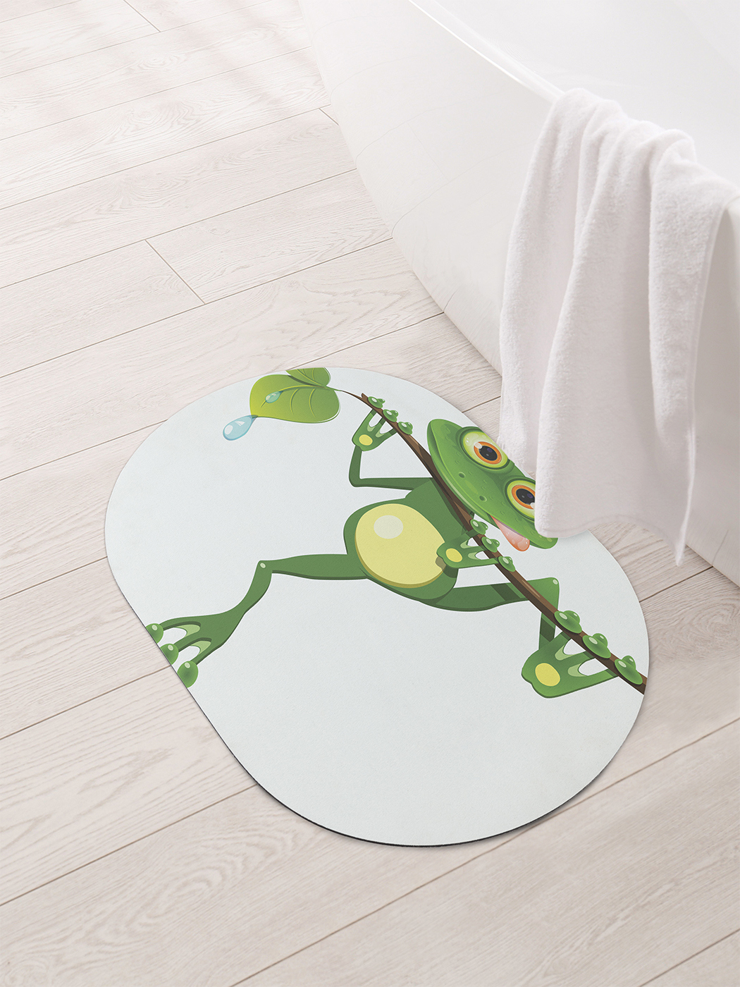 Изображение товара Коврик для ванной комнаты Joyarty sbm_15264_58x38 58x38см цвет зеленый