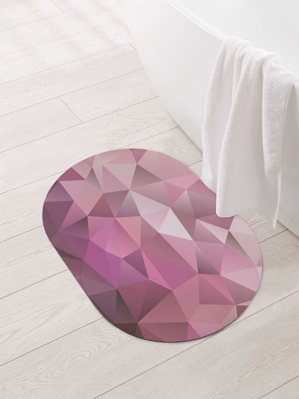 Изображение товара Коврик для ванной комнаты Joyarty sbm_12458_58x38 58x38см цвет розовый