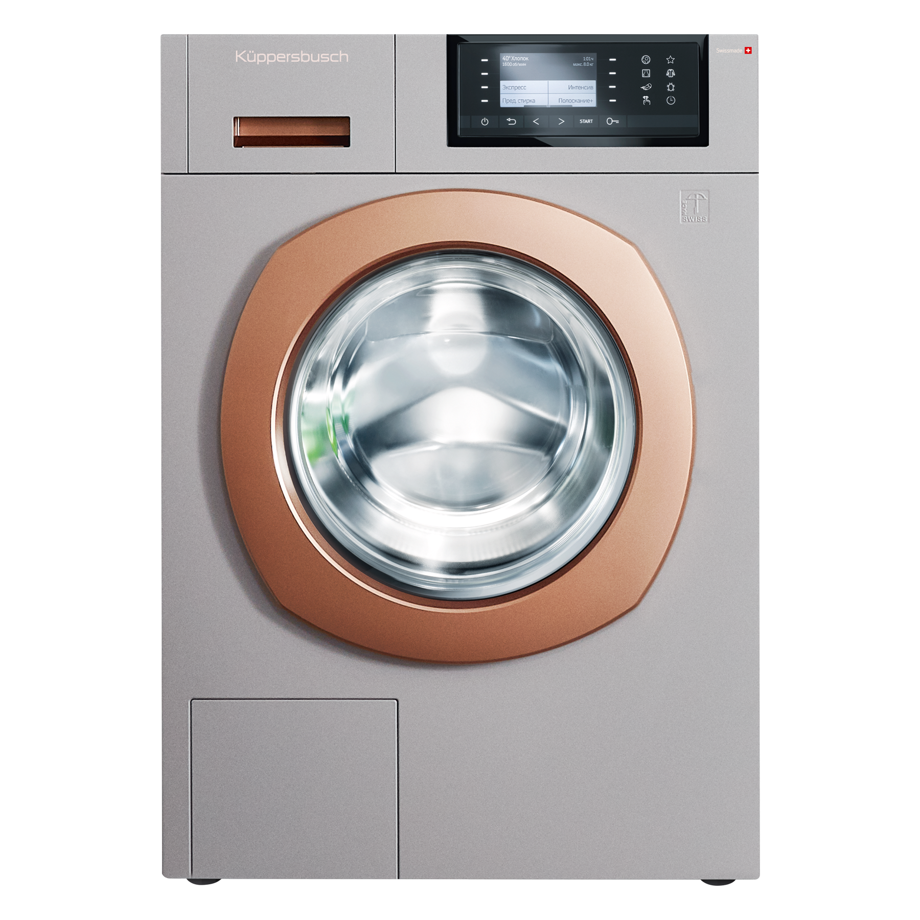 Изображение товара Современная стиральная машина Kuppersbusch W 40.0 8 кг розовая тихая швейцарская