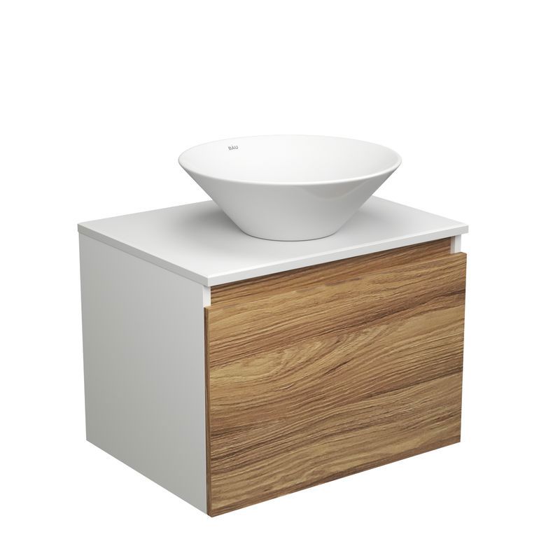 Изображение товара BAUEDGE Dream Blackwood 60 тумба подвесная с раковиной BD1669 белый дуб Blackwood