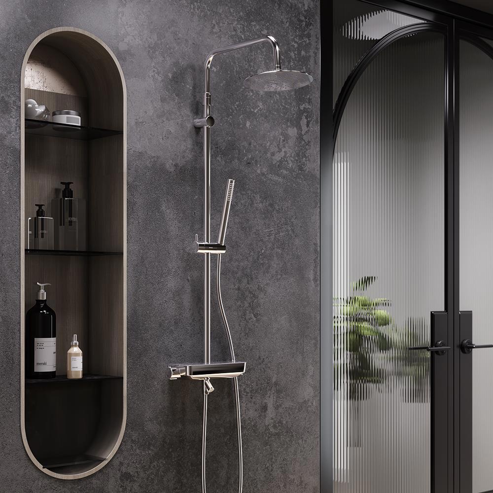 Изображение товара Душевая стойка Damixa Scandinavian pure 936730000 1 режимная цвет хром