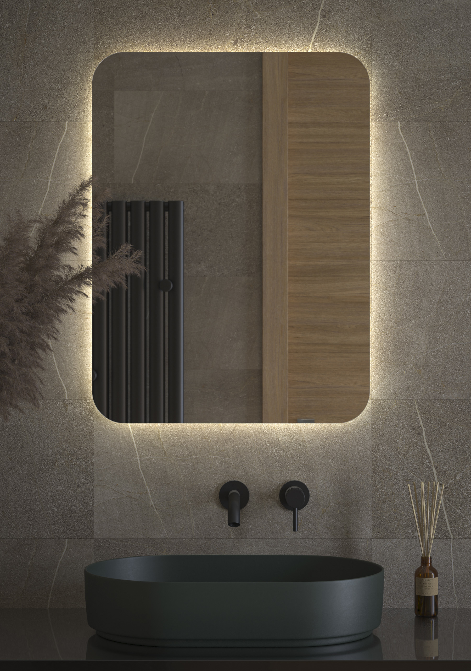 Изображение товара Зеркало для ванной Defesto DF 2807 с подсветкой 60x80см