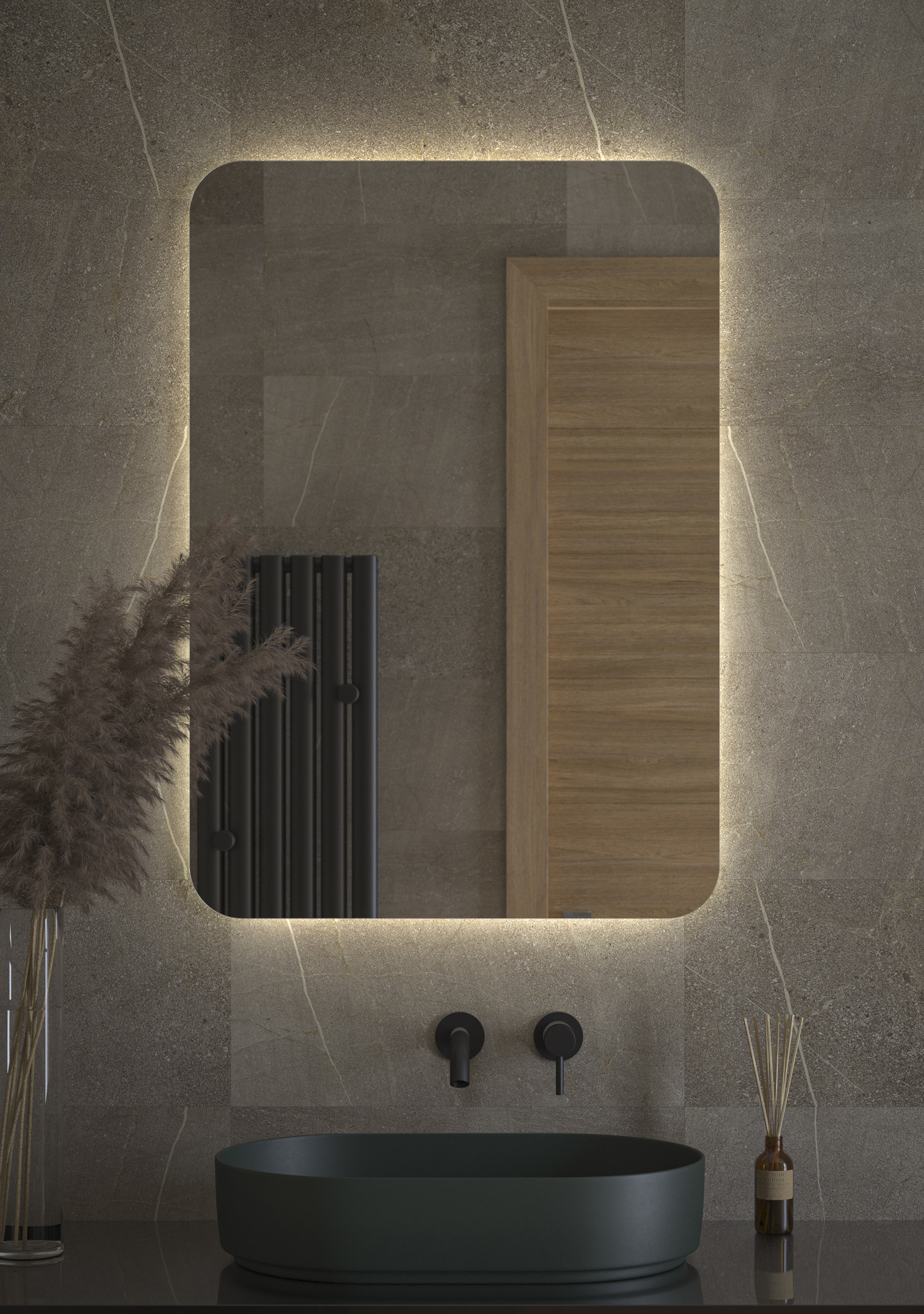 Изображение товара Зеркало DEFESTO Opti MNGE 70x100 см с подсветкой нейтральный 4500К