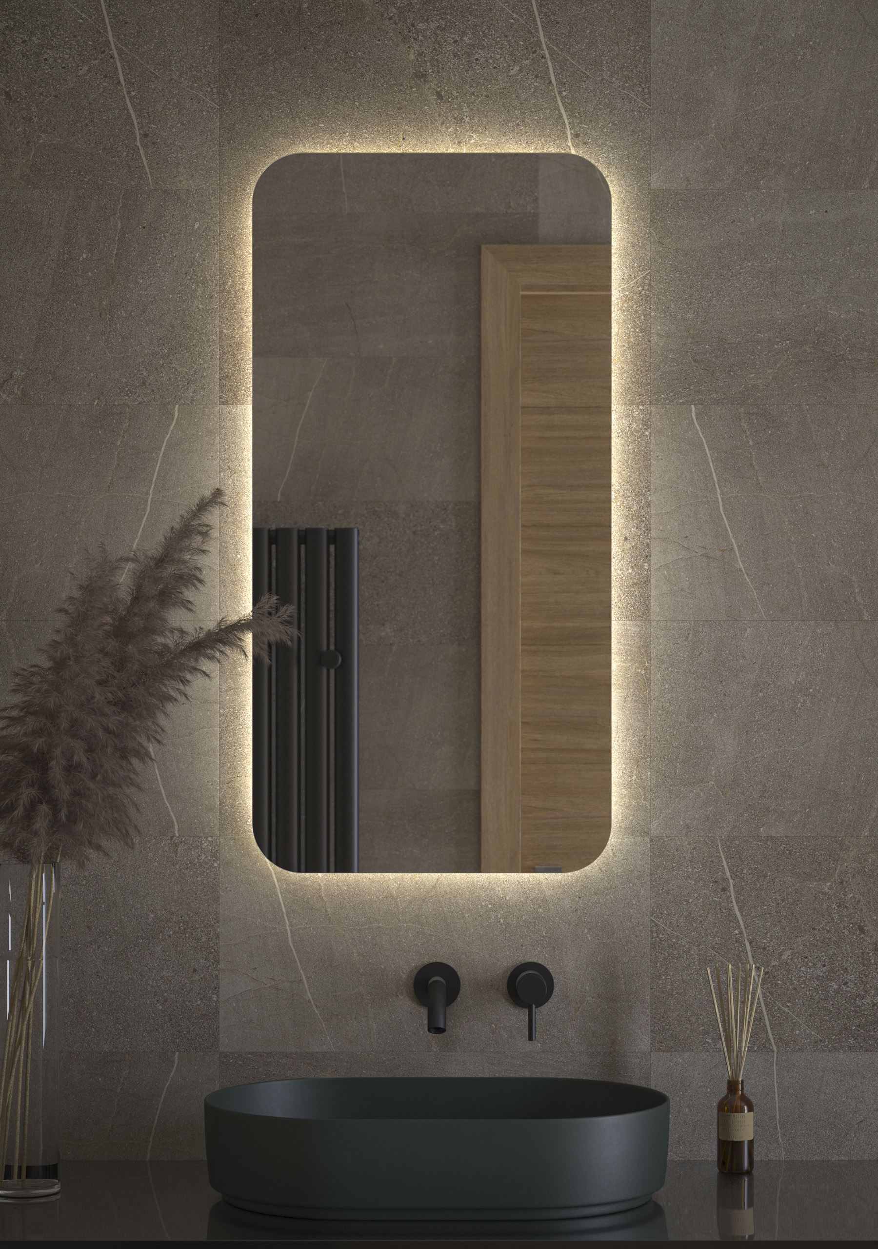 Изображение товара Зеркало для ванной Defesto DF 2805 с подсветкой 50x100 см