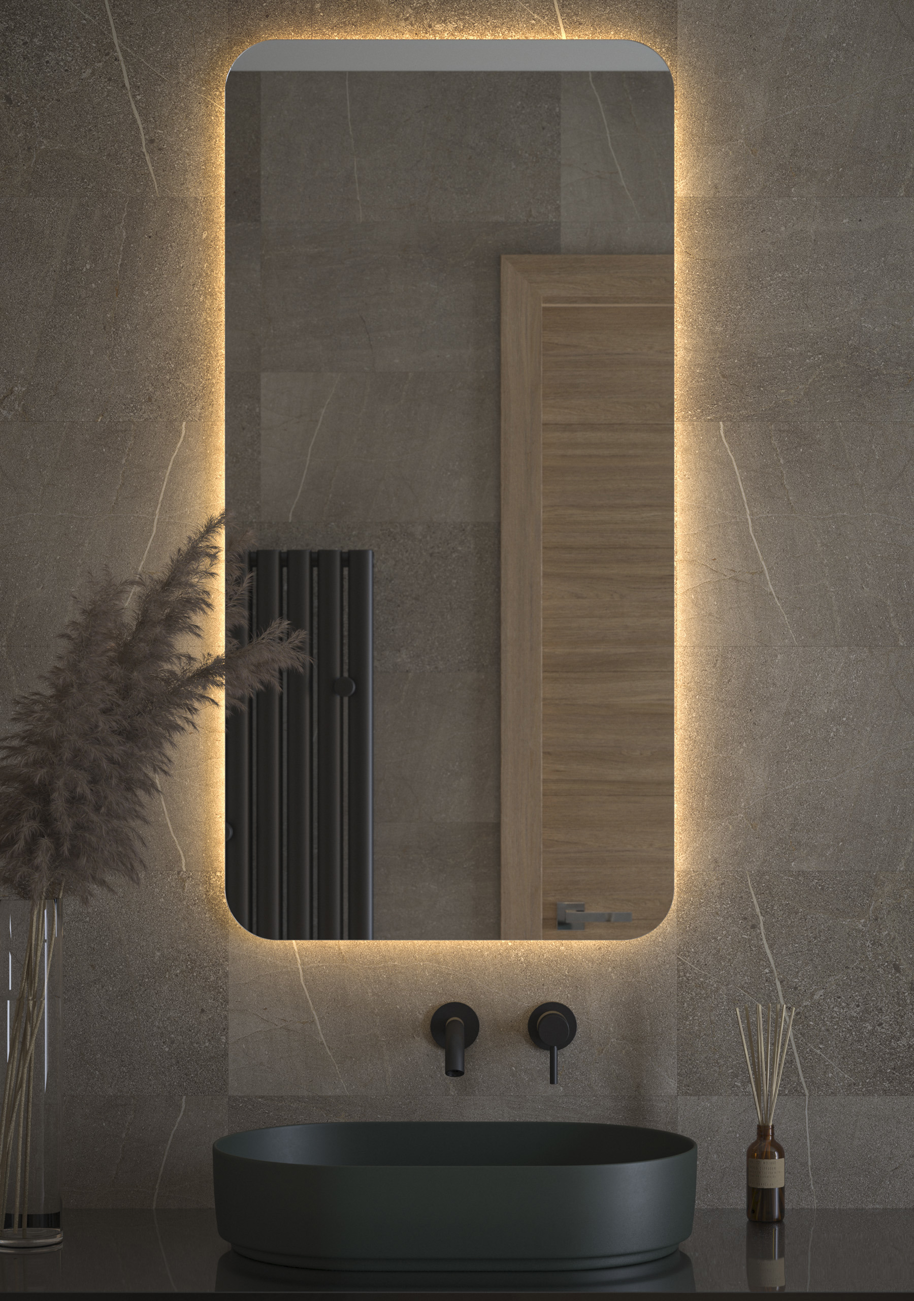 Изображение товара Зеркало для ванной Defesto DF 2818 с подсветкой 60x120см