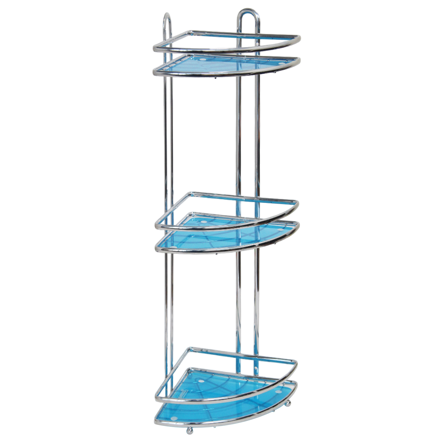 Изображение товара Трёхъярусная угловая полка для ванной Gromell Bellona 58x18 см с хромированным покрытием