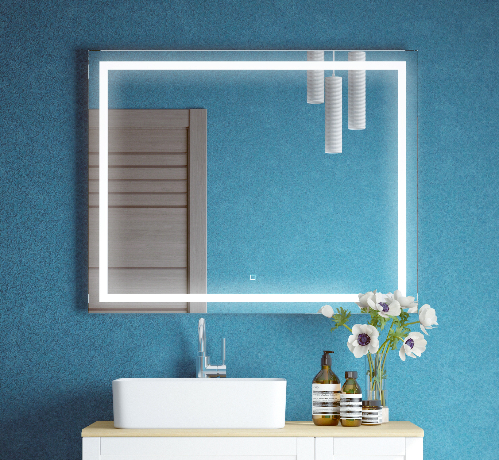 Изображение товара Зеркало для ванной Corozo Барго 100 LED SD-00000804 с подсветкой 100x80см