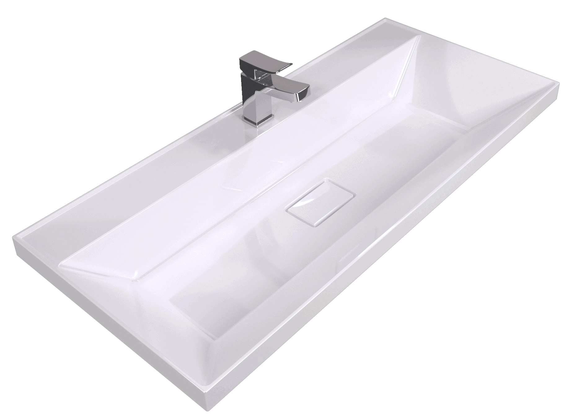 Изображение товара Раковина накладная Stella polar Бриз 100 100см цвет белый