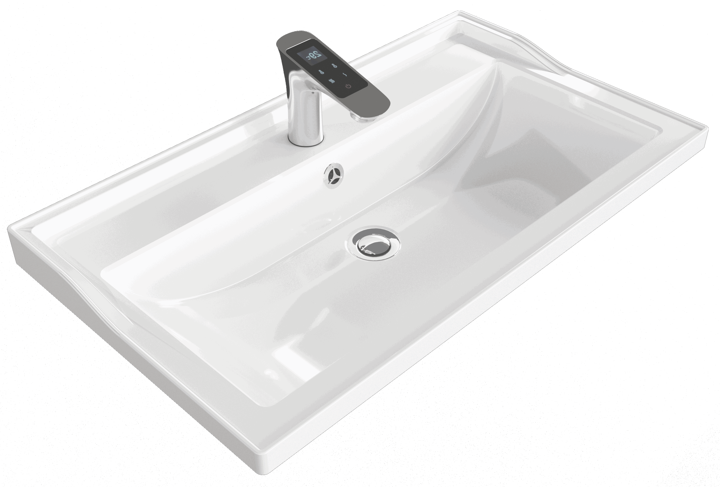 Изображение товара Раковина накладная Stella polar Флур 100 100см цвет белый