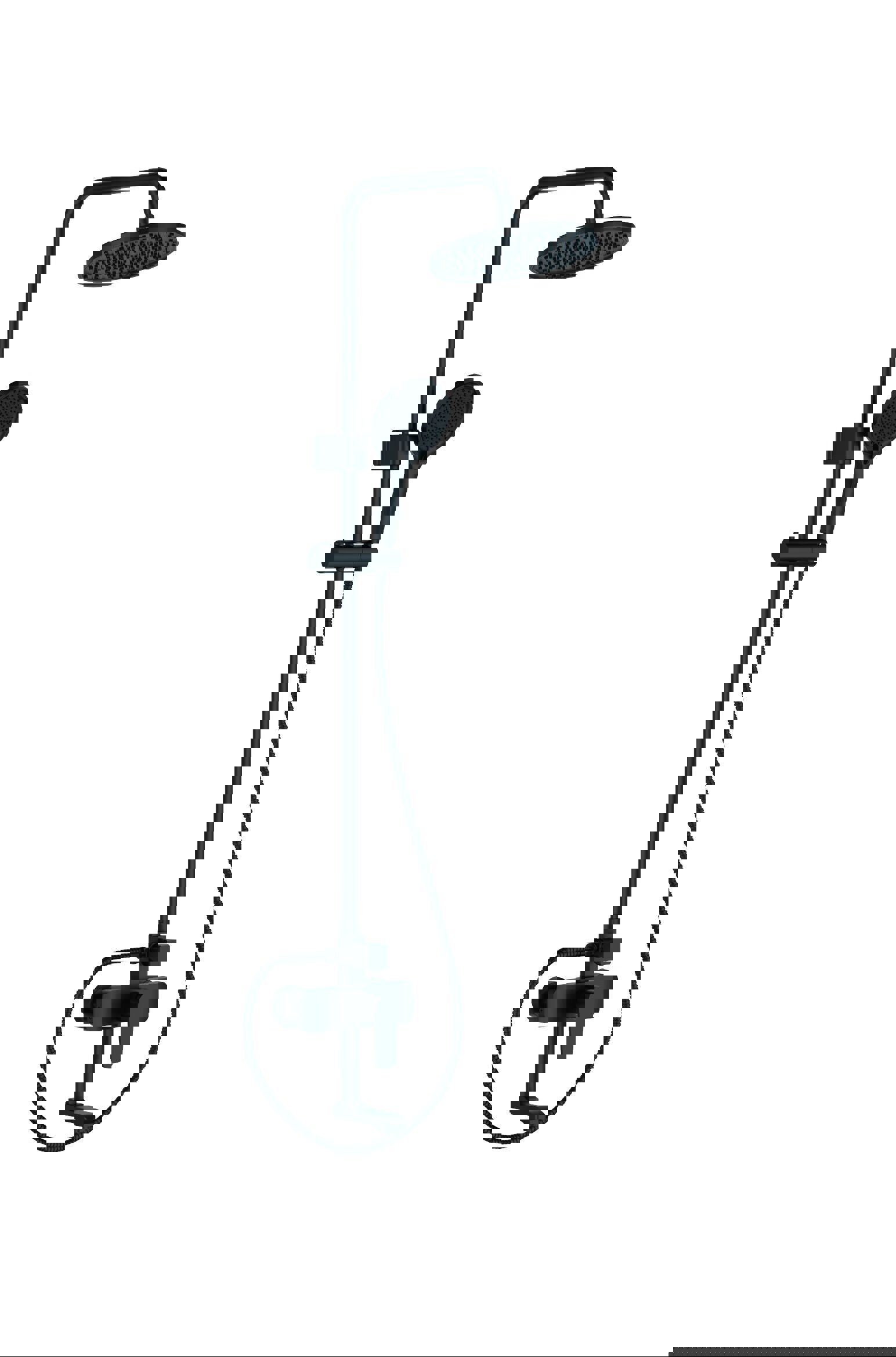 Изображение товара LEDEME L2426B Душевая система черная с регулировкой высоты и изливом 105 см