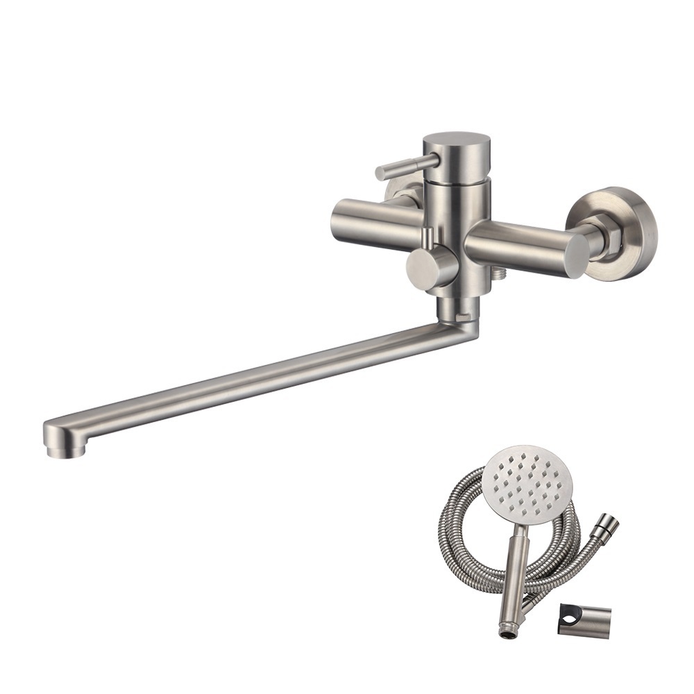 Изображение товара Смеситель для ванны Olive's 13221BL однорычажный с душевой лейкой цвет нержавеющая сталь