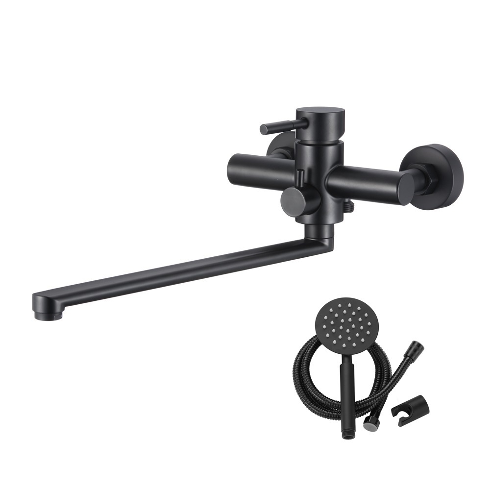 Изображение товара Смеситель для ванны Olive's 13221BLB однорычажный с душевой лейкой цвет черный Изображение товара Смеситель для ванны Olive's 13221BLB однорычажный с душевой лейкой цвет черный