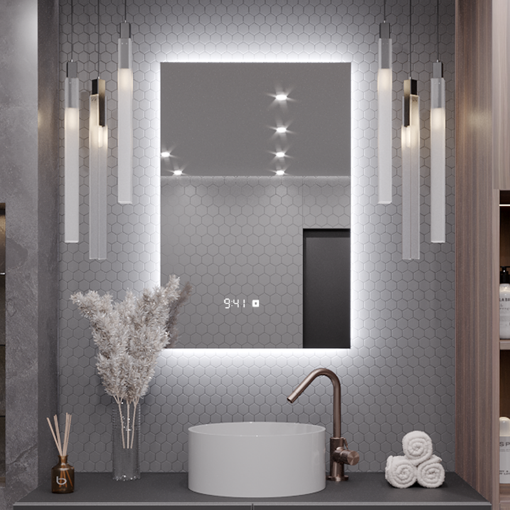 Изображение товара Зеркало для ванной Alias q1208015 с подсветкой 80x120 см, LED, сенсорное управление