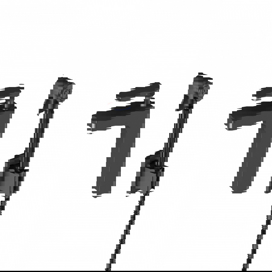 Изображение товара Смеситель для раковины однорычажный с гигиеническим душем Timo Torne 4360/03G цвет черный