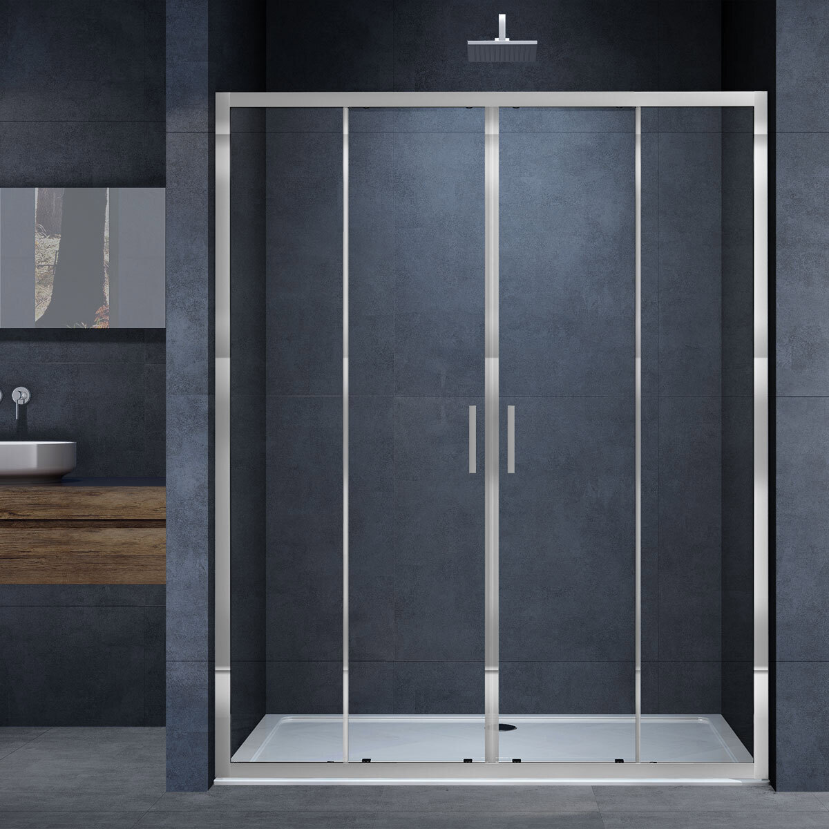 Изображение товара Душевая дверь Vincea Альфа VDS-3AL2170CL 170 профиль хром стекло прозрачное Изображение товара Душевая дверь Vincea Альфа VDS-3AL2170CL 170 профиль хром стекло прозрачное